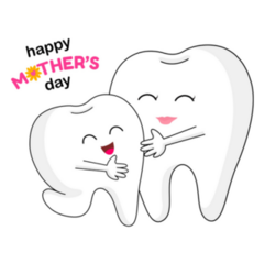 Happy Mothers Day Dental Care Sticker