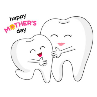 Happy Mothers Day Dental Care Sticker