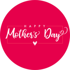 Happy Mothers Day Elegant Lettering Sticker