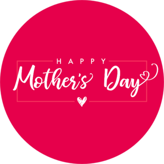 Happy Mothers Day Elegant Lettering Sticker