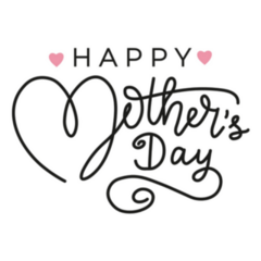 Happy Mothers Day Greeting Card With Hearts Sticker
