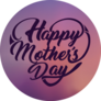 Happy Mothers Day. Heart Shaped Typography Sticker