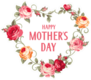 Happy Mothers Day In Floral Heart Sticker