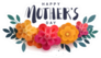 Happy Mothers Day Lettering Floral Sticker