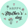 Happy Mothers Day Lettering Illustration Sticker