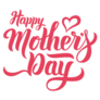 Happy Mothers Day Pink Calligraphy Sticker
