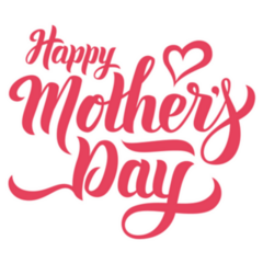 Happy Mothers Day Pink Calligraphy Sticker