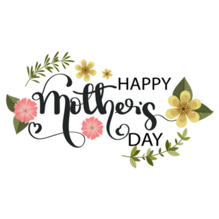 Happy Mothers Day Pink & Yellow Flowers Sticker