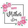 Happy Mothers Day Rose Frame Sticker