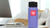 Happy Mothers Day Script Lettering Sticker on a Water Bottle (New) example