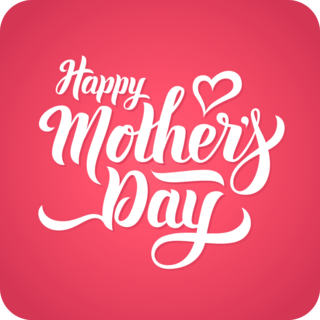 Happy Mothers Day Script Lettering Sticker