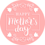 Happy Mothers Day Tulip Frame Sticker