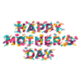 Happy Mothers Day Typographic Sticker
