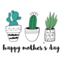 Happy Mothers Day with Houseplants Sticker