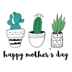 Happy Mothers Day with Houseplants Sticker