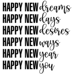 Happy New Dreams, Days, Desires, Ways, Year, You Sticker