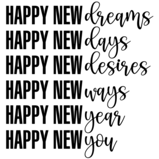 Happy New Dreams, Days, Desires, Ways, Year, You Sticker