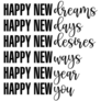Happy New Dreams, Days, Desires, Ways, Year, You Sticker