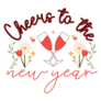Happy New Year 2023 Cheers To The New Year Sticker 