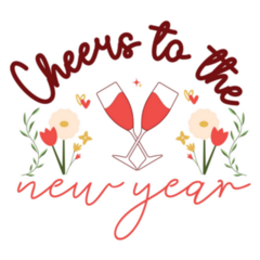 Happy New Year 2023 Cheers To The New Year Sticker 