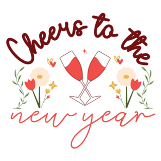 Happy New Year 2023 Cheers To The New Year Sticker 
