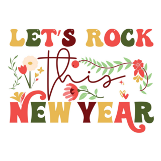 Happy New Year 2023 Lets Rock This New Year Sticker 