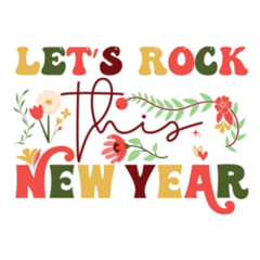 Happy New Year 2023 Lets Rock This New Year Sticker 
