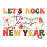 Happy New Year 2023 Lets Rock This New Year Sticker 
