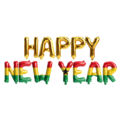 Happy New Year Ghana Sticker