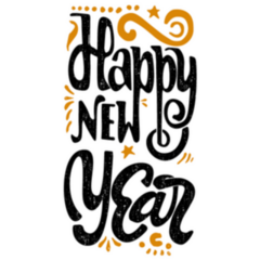 Happy New Year Hand-lettering Sticker