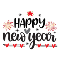 Happy New Year, Happy New Year, Cheers Holiday Sticker 