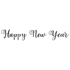 Happy New Year Lettering Sticker 