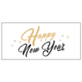 Happy New Year Name Plate Sticker 