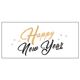 Happy New Year Name Plate Sticker 