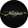 Happy New Year Sleek Letters Sticker 