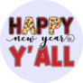 Happy New Year Yall Bold Sticker 