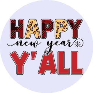 Happy New Year Yall Bold Sticker 