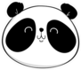 Happy Panda Face Sticker