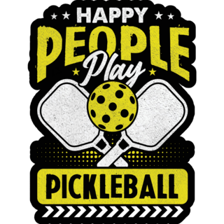 Happy People Play Pickleball Sticker