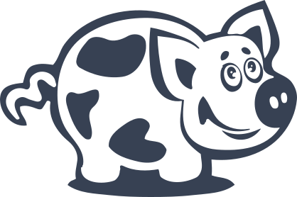 Happy Pig With Spots Sticker