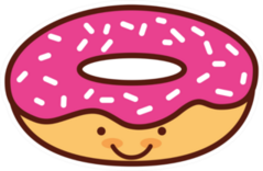 Happy Pink Donut Sticker