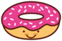 Happy Pink Donut Sticker