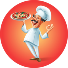 Happy Pizza Chef Sticker