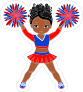 Happy PomPom Cheerleading Sticker