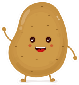 Happy Potato Sticker