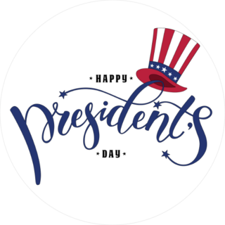 Happy Presidents Day Text Sticker