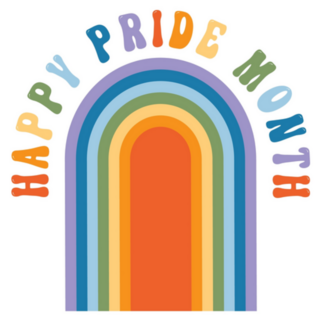 Happy Pride Month Retro Lgbtq Rainbow Sticker 