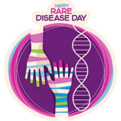 Happy Rare Disease Day Illustration Sticker