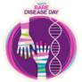 Happy Rare Disease Day Illustration Sticker