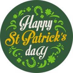 Happy Saint Patricks Day Circle Sticker